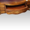 Edwardian inlaid rosewood writing table drawer open