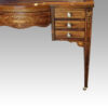 Edwardian inlaid rosewood writing table small drawers