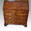 George I walnut double dome bureau bookcase base