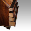 George I walnut double dome bureau bookcase drawers open
