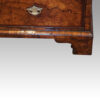 George I walnut double dome bureau bookcase feet