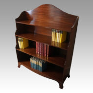 George V mahogany waterfall open bookcase