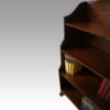 George V mahogany waterfall open bookcase angle