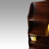 George V mahogany waterfall open bookcase reeded edge