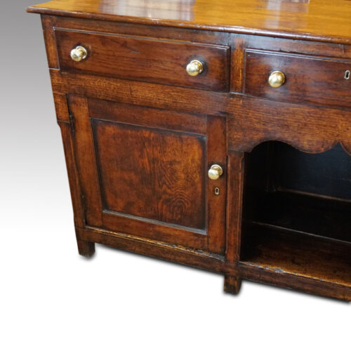 Georgian oak dresser base angle