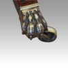 Georgian style mahogany twin pillar dining table claw toe