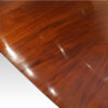Georgian style mahogany twin pillar dining table edge