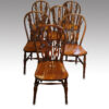 Set of 6 draught back Windsor chairs