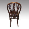Set of 6 draught back Windsor chairs rear