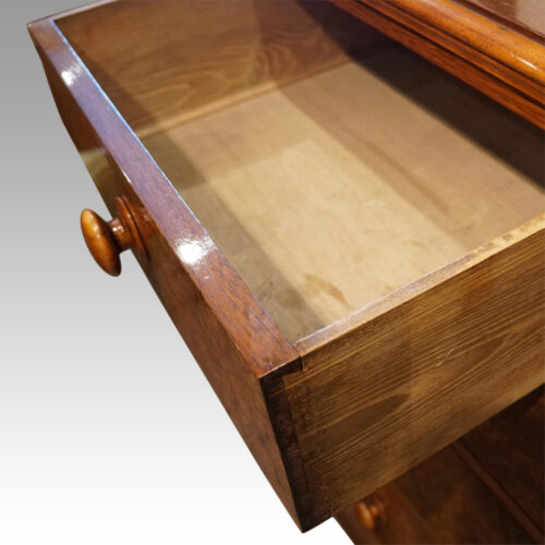 Victorian burr walnut chest of drawers drawer detail