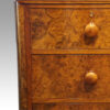 Victorian burr walnut chest of drawers front details