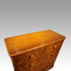 Victorian burr walnut chest of drawers top angle