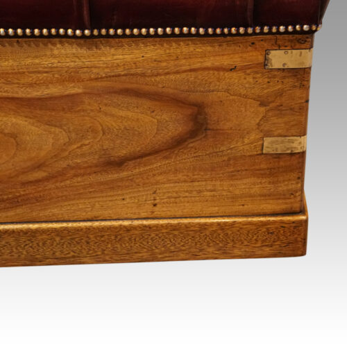 Victorian camphorwood ottoman large corner