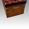 Victorian camphorwood ottoman large corner detail
