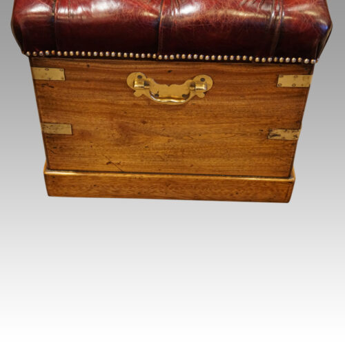 vVictorian camphorwood ottoman large end