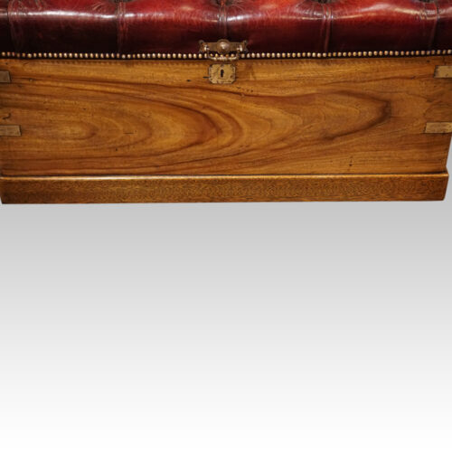 Victorian camphorwood ottoman large front