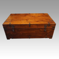 Victorian iron bound military chest
