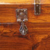 Victorian iron bound military chest hasp