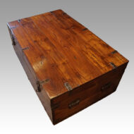Victorian iron bound military chest top