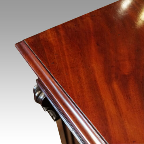 Victorian mahogany breakfront sideboard corner
