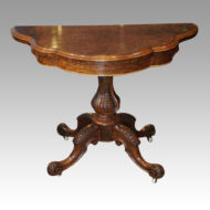 Victorian shaped demi lune card table