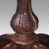 Victorian shaped demi lune card table carving