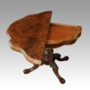 Victorian shaped demi lune card table turned