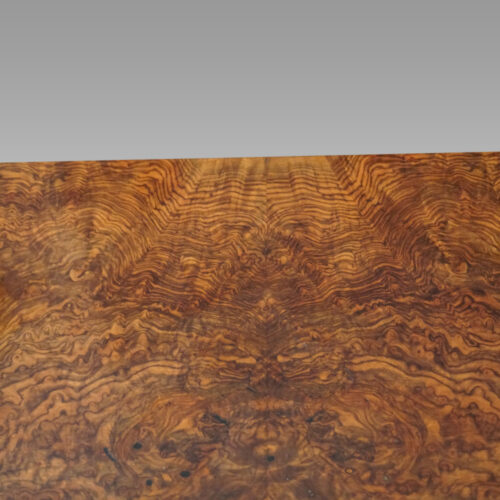 Victorian shaped demi lune card table veneer