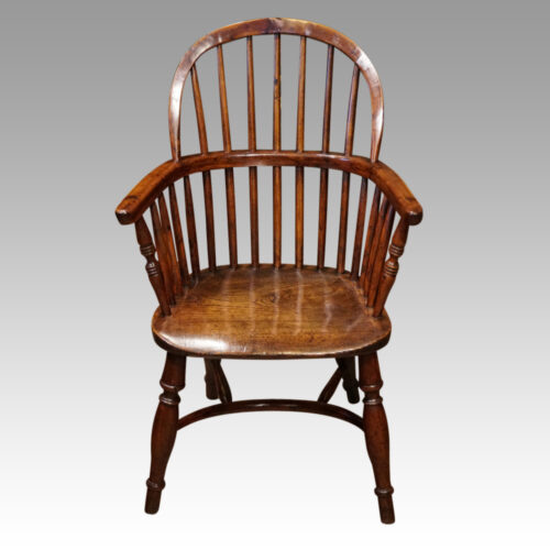 19thc childs yew Windsor chair
