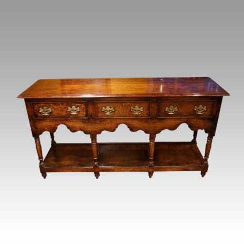 19thc. oak pot board dresser base