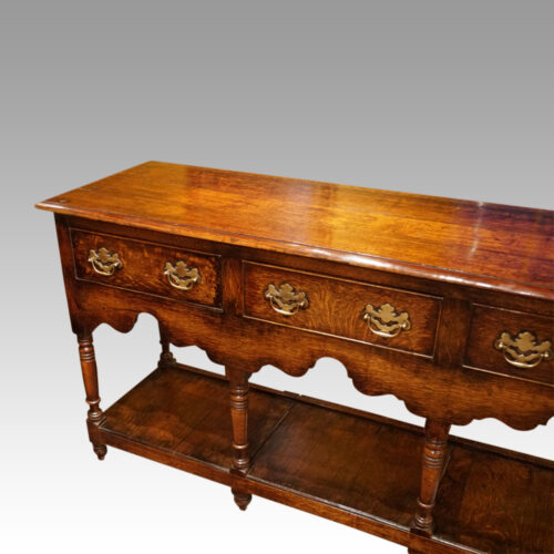 19thc. oak pot board dresser base