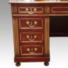 Antique brass mounted mahogany desk pedestal