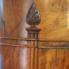 Antique walnut cylinder cabinet carving