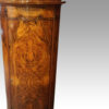 Antique walnut cylinder cabinet door detail