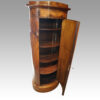 Antique walnut cylinder cabinet interior