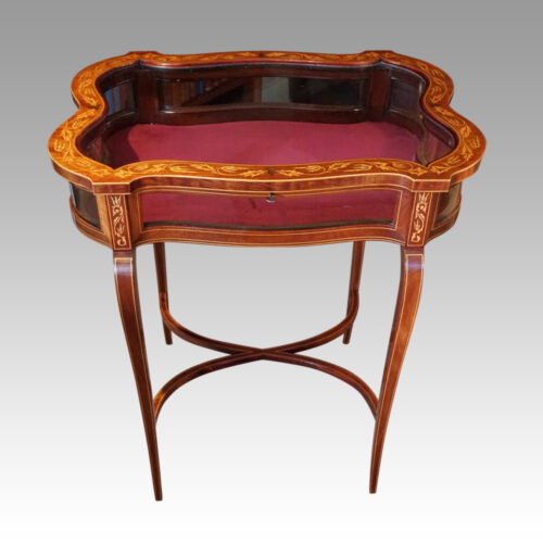 Edwardian inlaid bijouterie cabinet