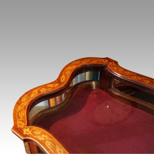 Edwardian inlaid bijouterie cabinet top