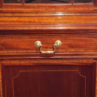 Edwardian inlaid narrow bookcase drawer
