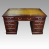 Edwardian mahogany pedestal desk
