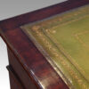 Edwardian mahogany pedestal desk corner tooling