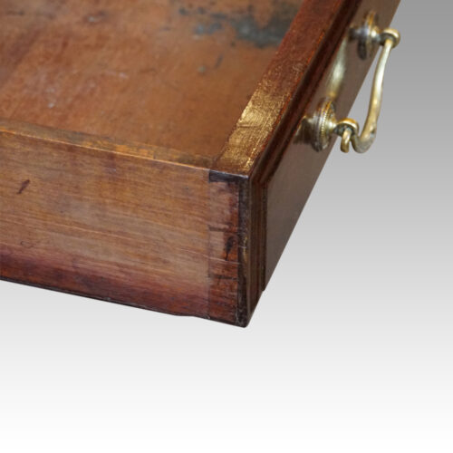Edwardian mahogany pedestal desk drawer lining
