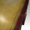 Edwardian mahogany pedestal desk leather edge