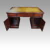 Edwardian mahogany pedestal desk rear cupboards