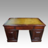 Edwardian mahogany pedestal desk rear doors