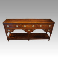 George III oak pot board dresser base