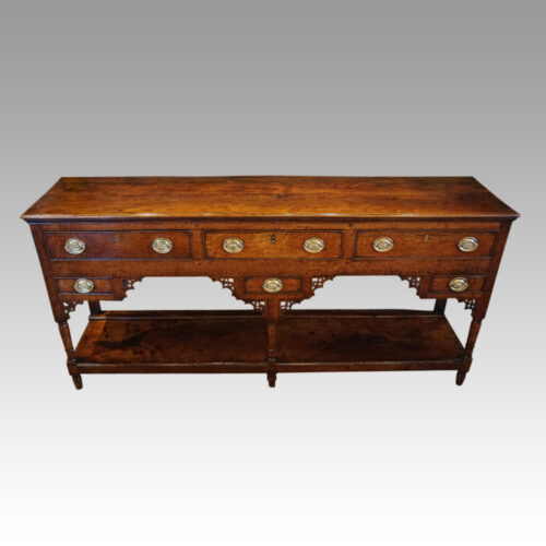 George III oak pot board dresser base