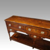 George III oak pot board dresser base angle