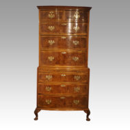 George V walnut chest on chest
