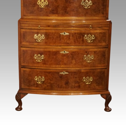 George V walnut chest on chest base