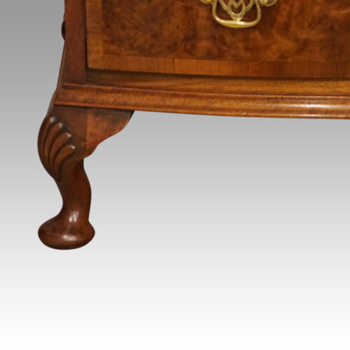 George V walnut chest on chest leg